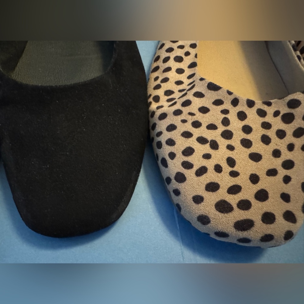 Universal Thread Black and Tan/Black Animal Print Ballet Flat BUNDLE | Size: 7 - Picture 3 of 10